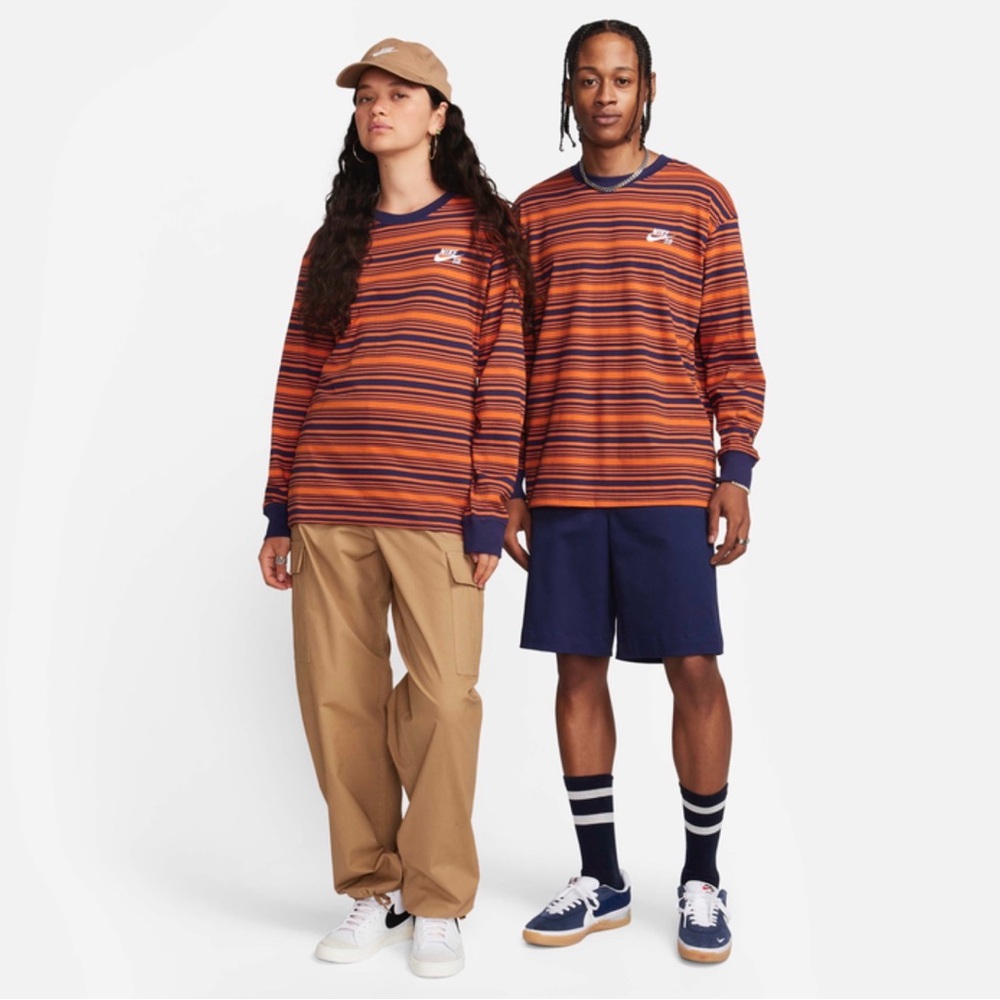 Nike‎ SB Stripe Long Sleeve T-Shirt - Picture 2 of 7